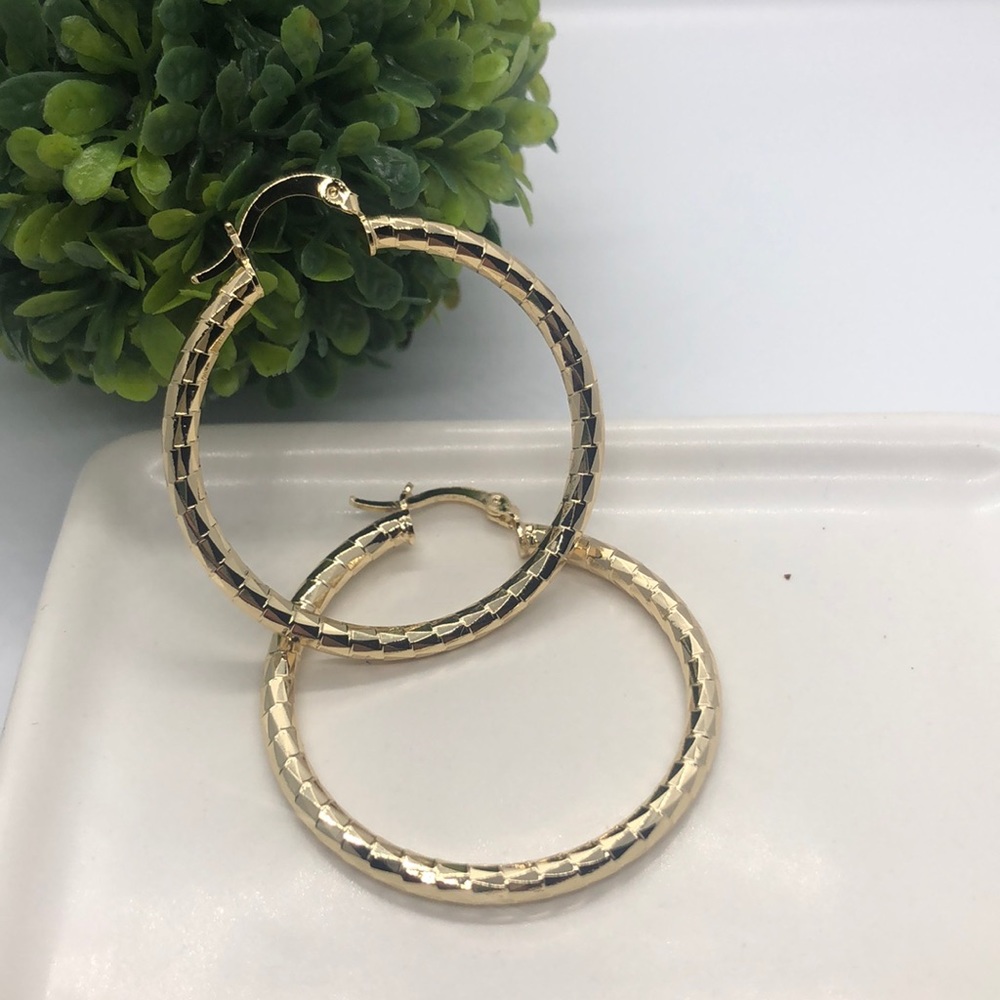 Gold plated hoop earrings